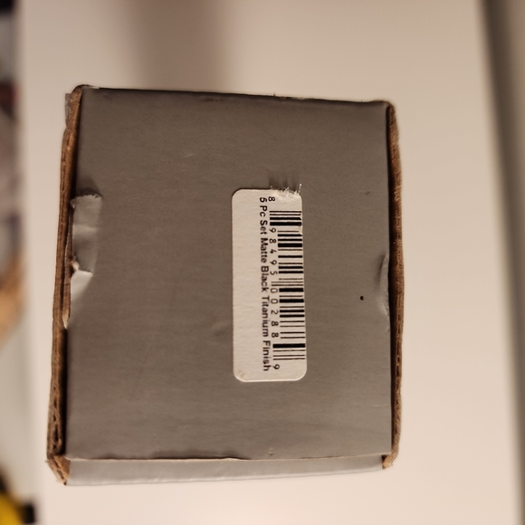 KNORK Black silverware 5 Piece flatware set Matte Black Titanium finish. NEW - Picture 2 of 5